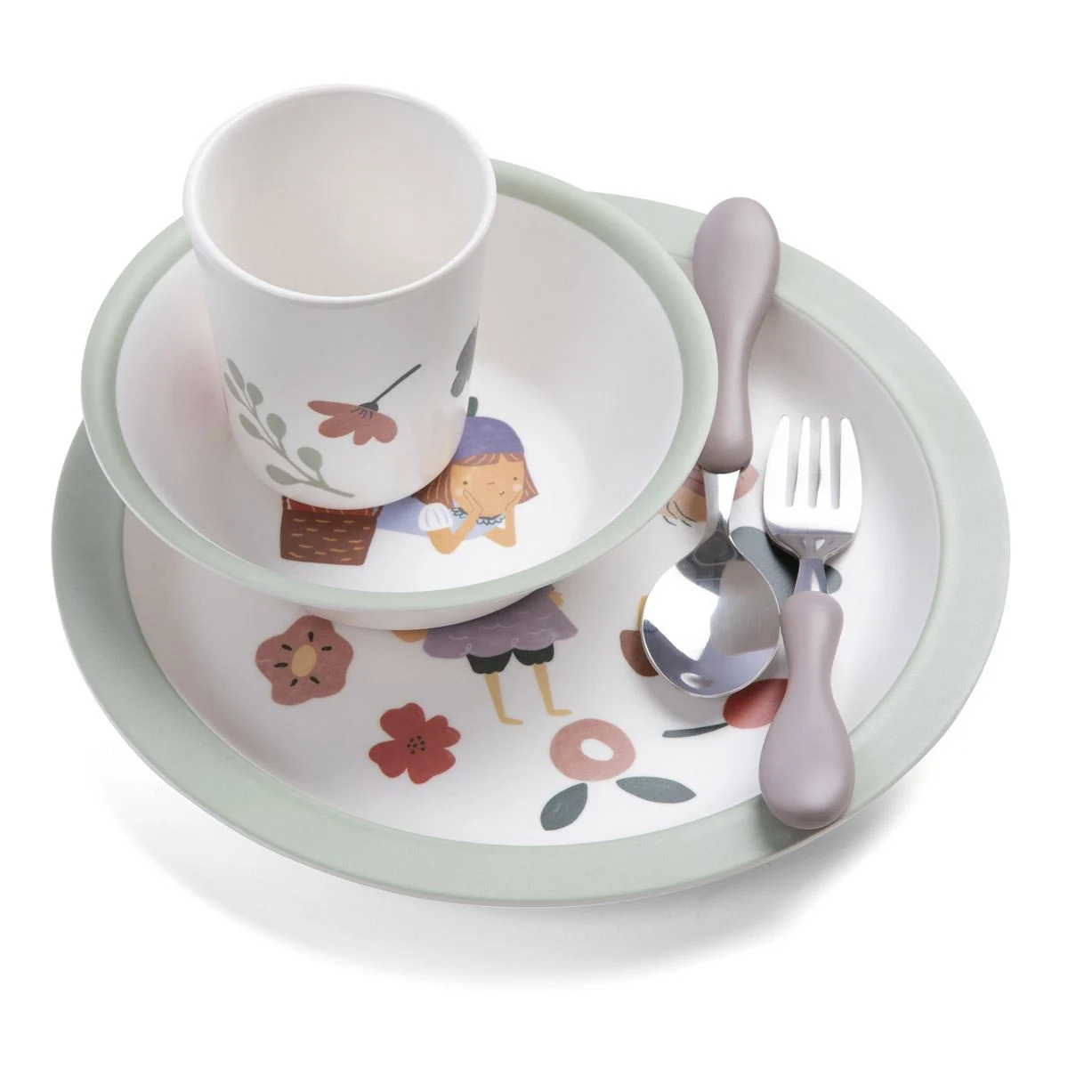 Sebra Pixie Land set pappa 5 pezzi in melamina