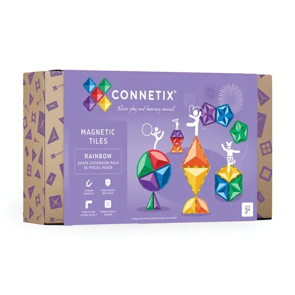 Connetix Rainbow Shape Expansion costruzioni magnetiche 36 pezzi