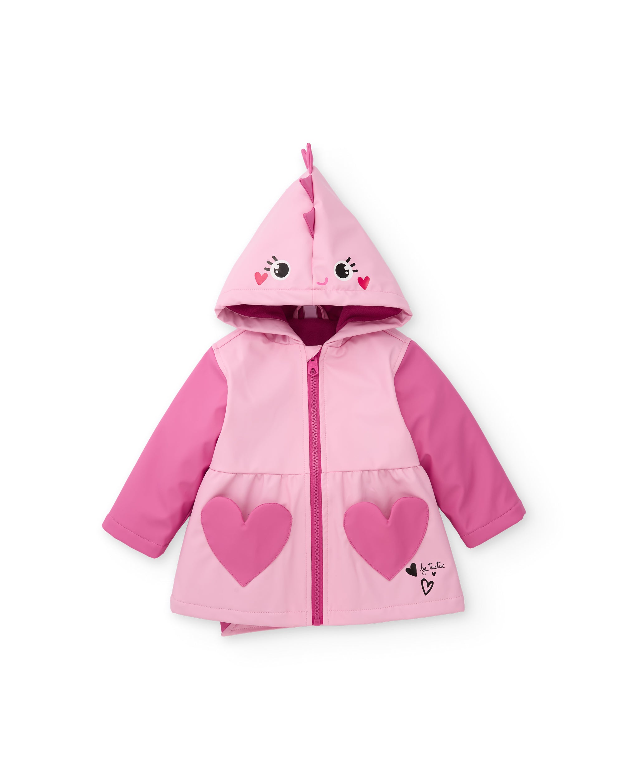 Tuc Tuc Dino Roll giacca antipioggia bambina rosa dinosauro