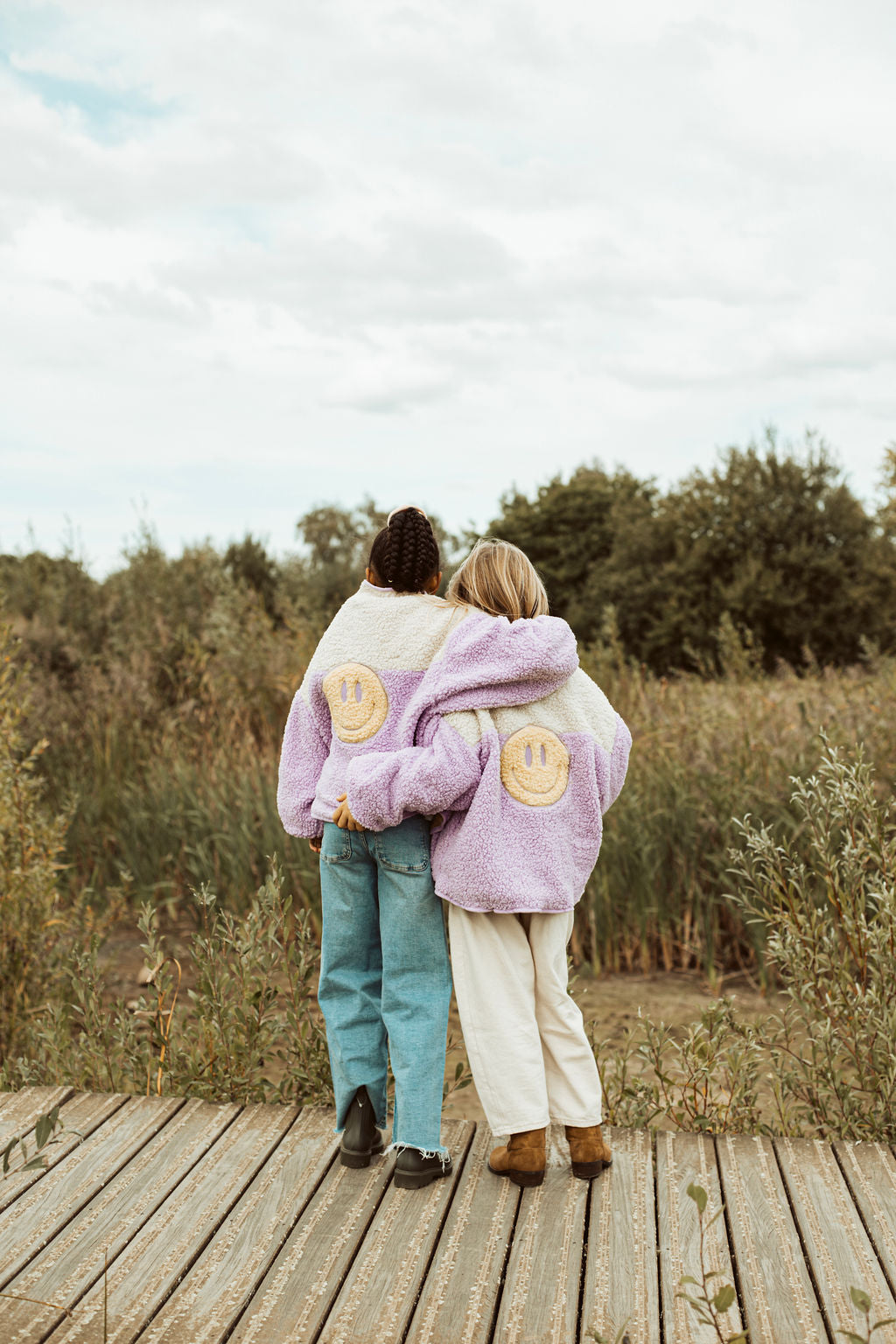 Ella and Rapha Little Teddy Smiley Jacket giacca lilla invernale