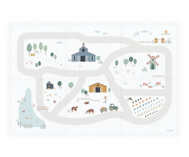 Play&Go Playmat Farm 180x120 Tappeto Puzzle EVA 2in1