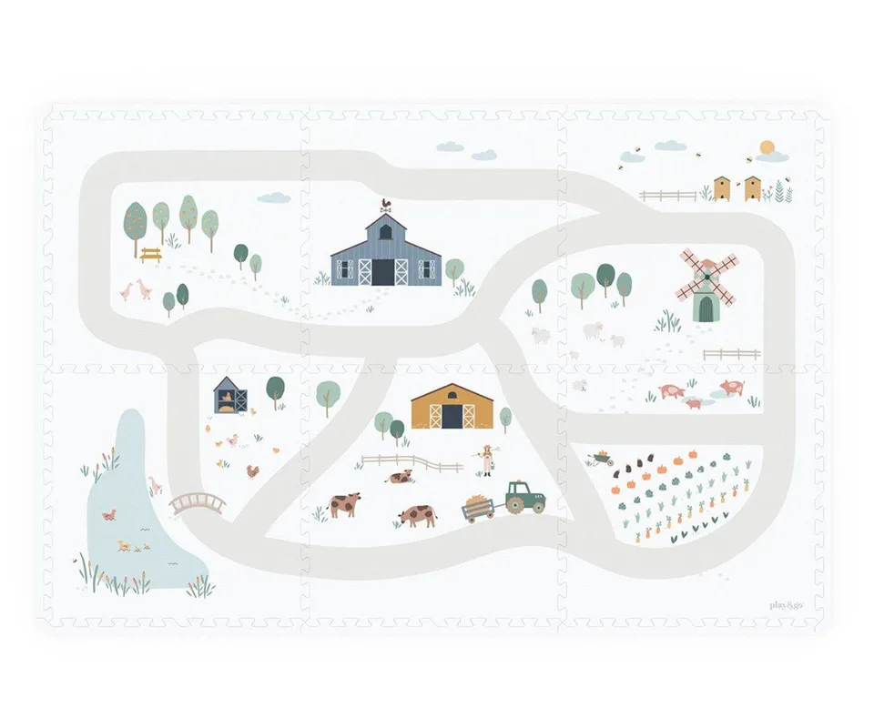 Play&Go Playmat Farm 180x120 Tappeto Puzzle EVA 2in1