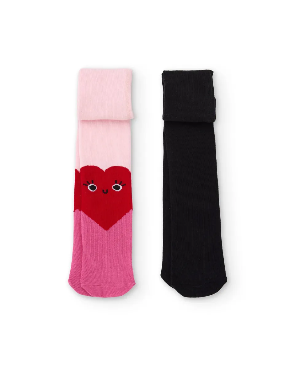 Tuc Tuc Collant Bambina Rosa Cuore Elasticizzati