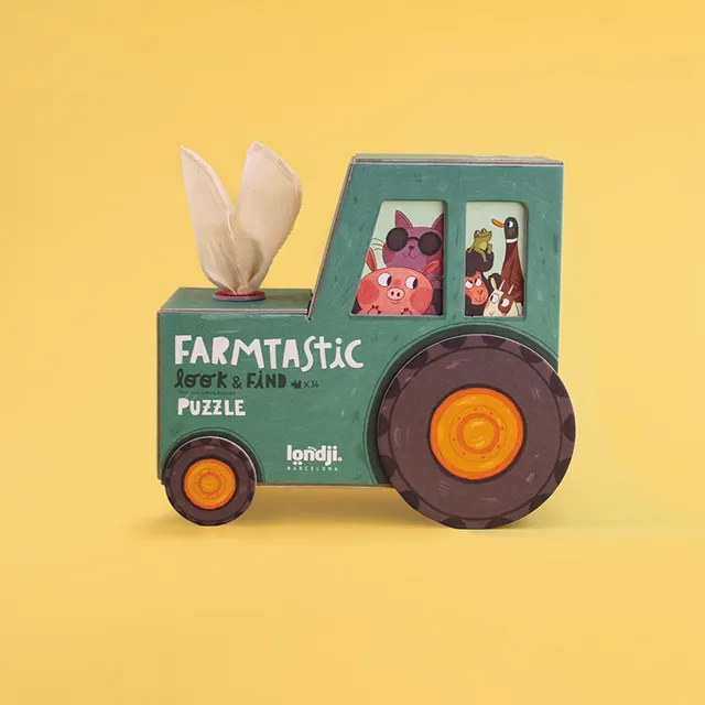 Londji Farmtastic puzzle fattoria 36 pezzi scatola trattore
