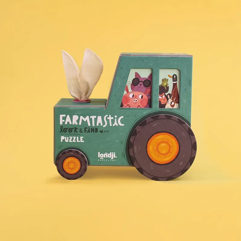 Londji Farmtastic puzzle fattoria 36 pezzi scatola trattore