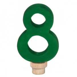 Glückskäfer Numero 8 figura in legno per anello 7 cm
