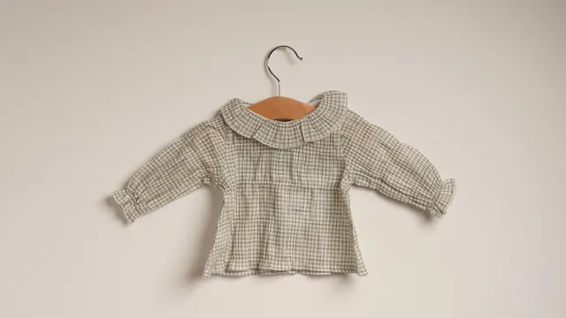 Mebi Vichy blusa neonata quadretti verdi cotone elasticizzato