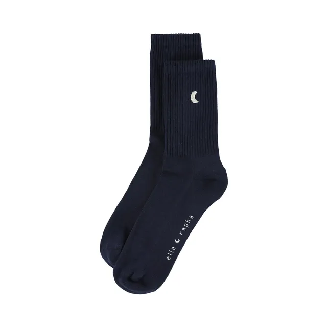 Ella and Rapha Dark Moon calzini blu scuro 42-45 in cotone