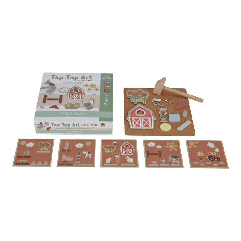 Little Dutch Little Farm gioco martello con chiodini legno 4 anni