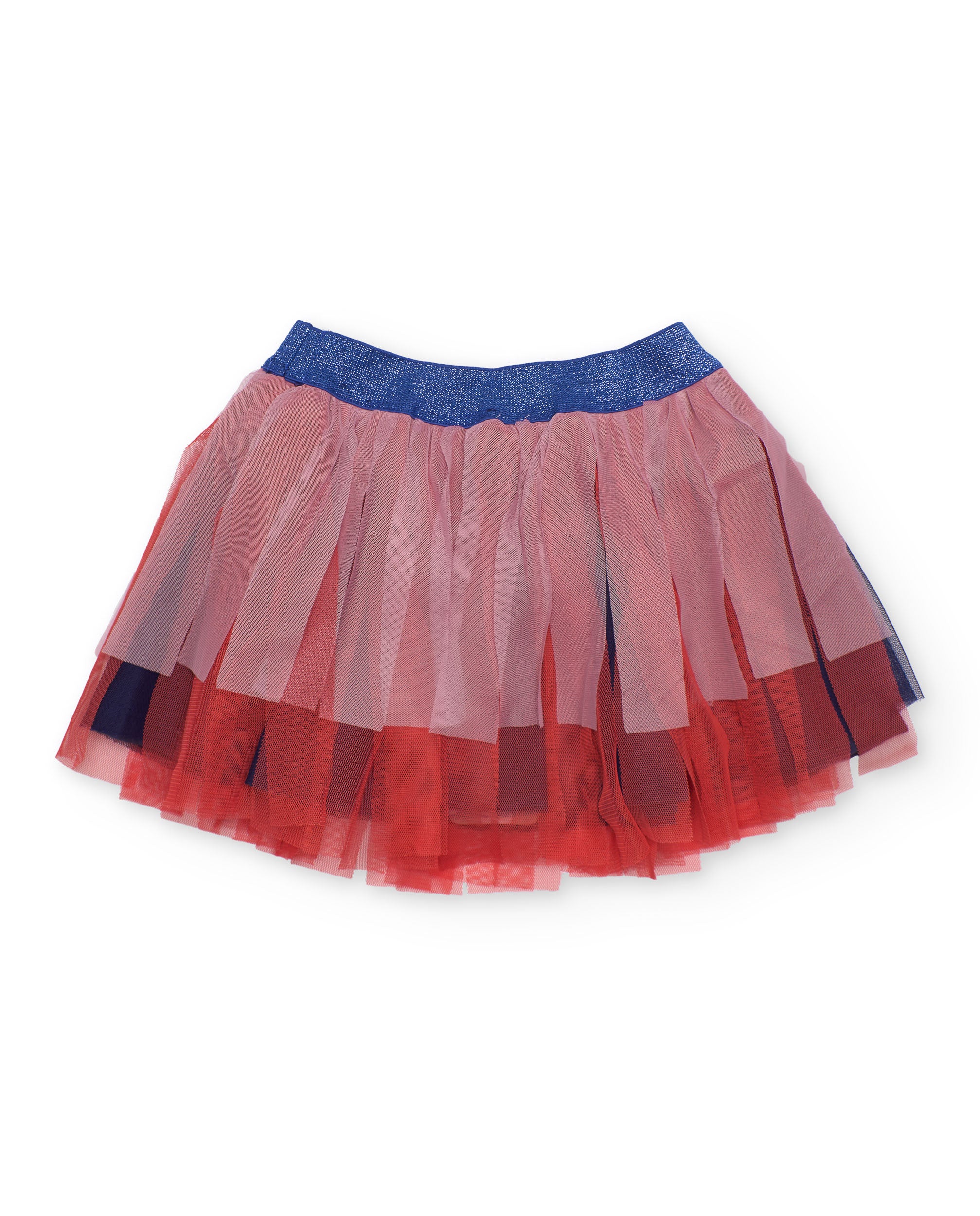 Tuc Tuc gonna bambina rossa tulle a strati elastico