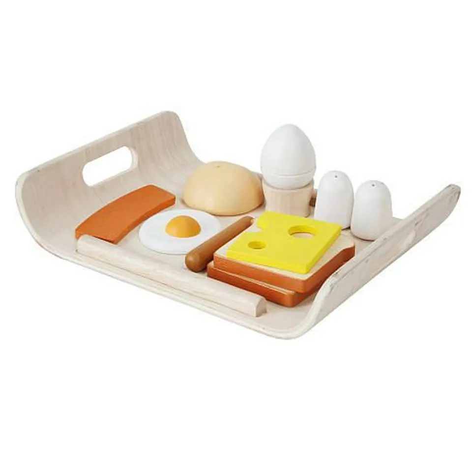 Plan Toys Menu Colazione set gioco legno con vassoio