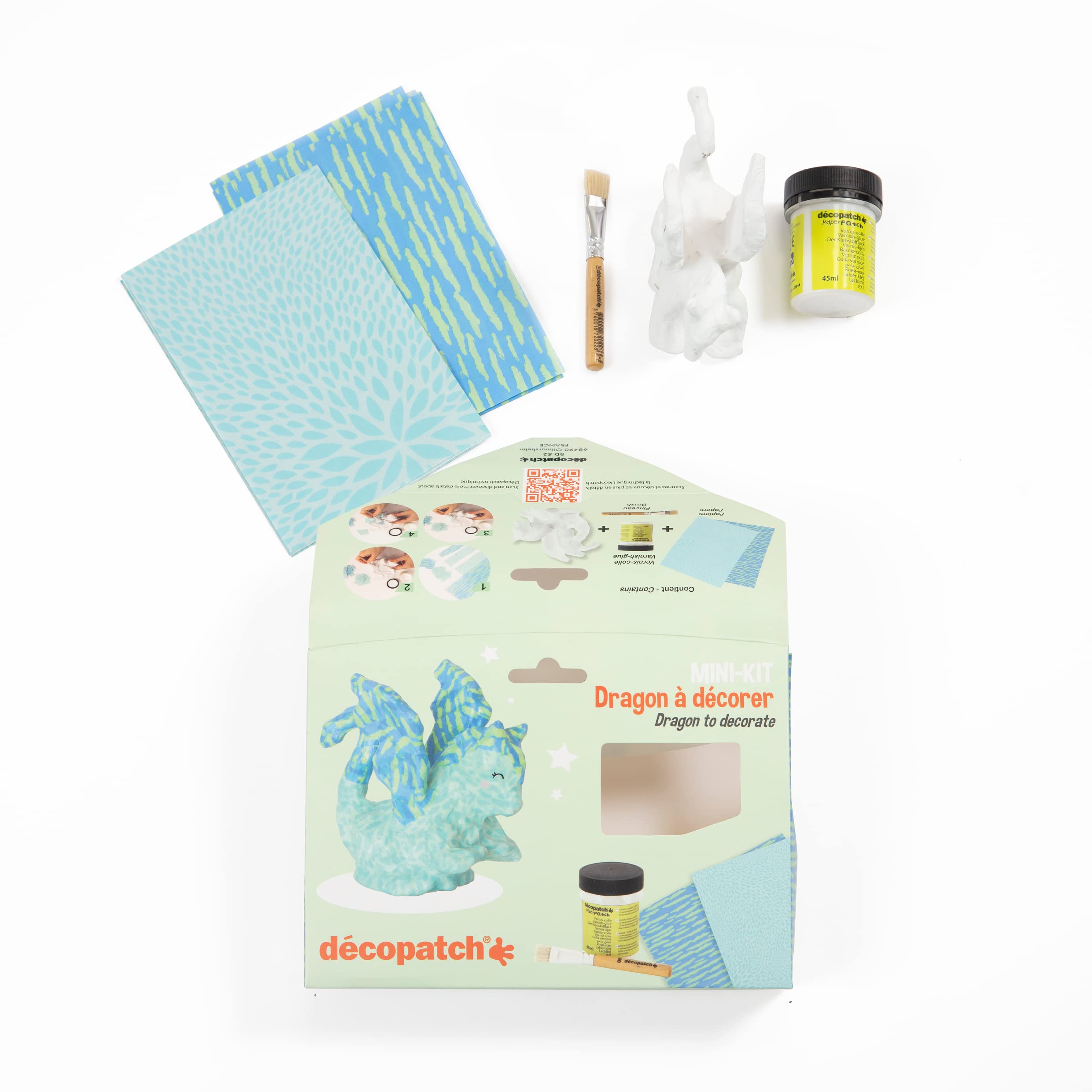 Décopatch Drago kit decoupage cartapesta fai da te