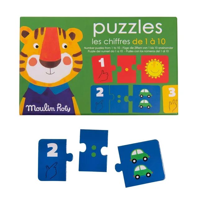 Moulin Roty Les Popipop Puzzle Numeri puzzle cartone 10 pz