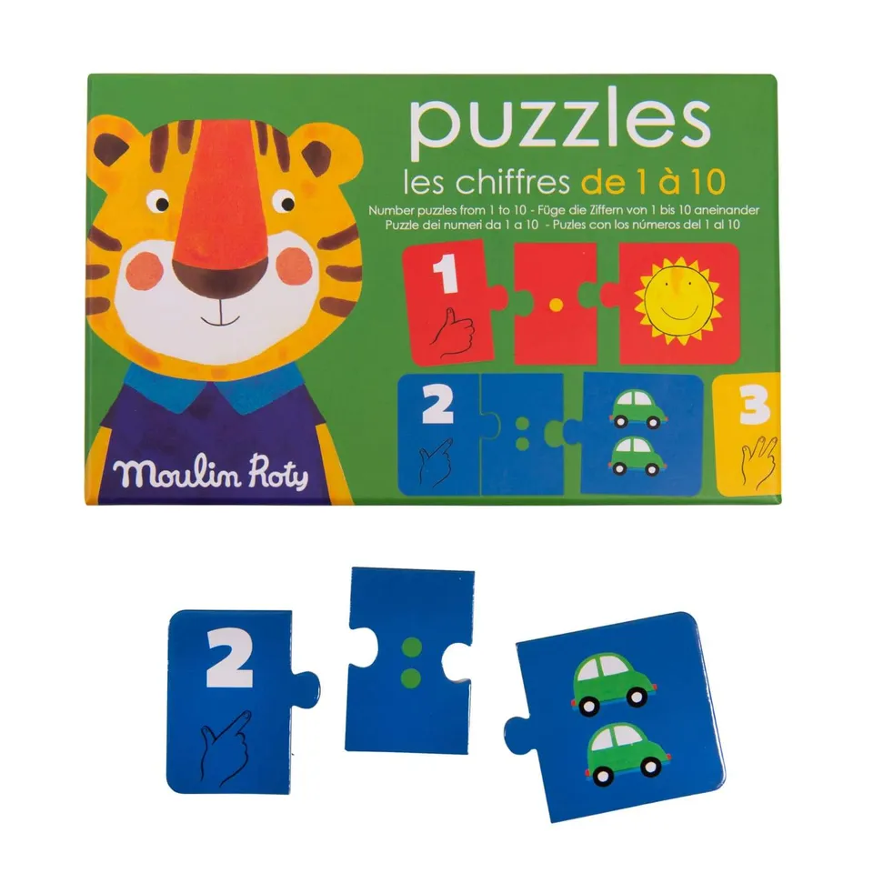 Moulin Roty Les Popipop Puzzle Numeri puzzle cartone 10 pz
