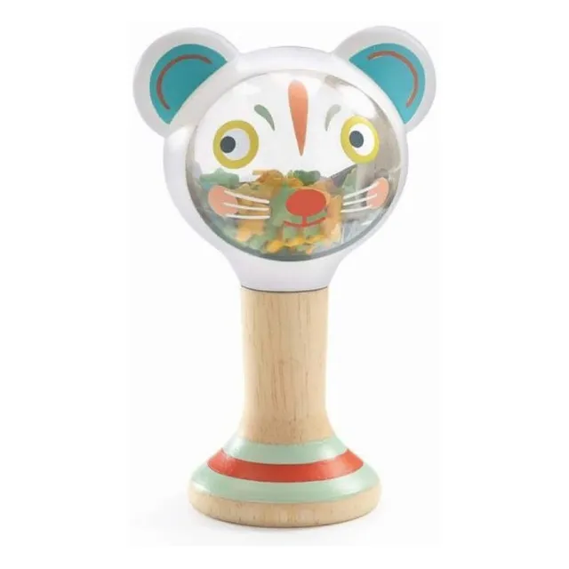 Djeco BabyMaraki sonaglio maracas legno 10 cm palline