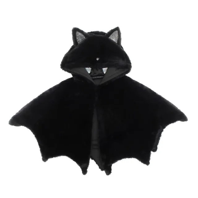 Mantello pipistrello bambino nero 3-10 anni halloween