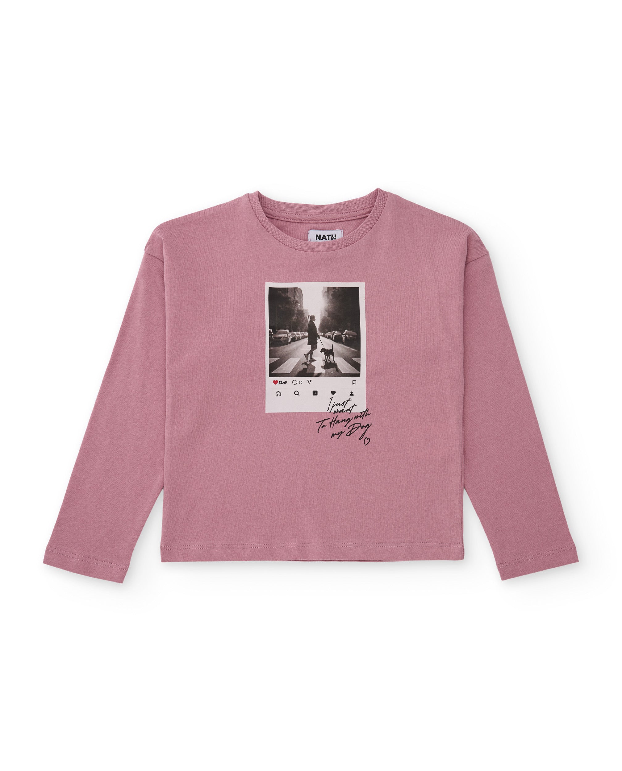 Tuc tuc Back To The City t-shirt manica lunga rosa
