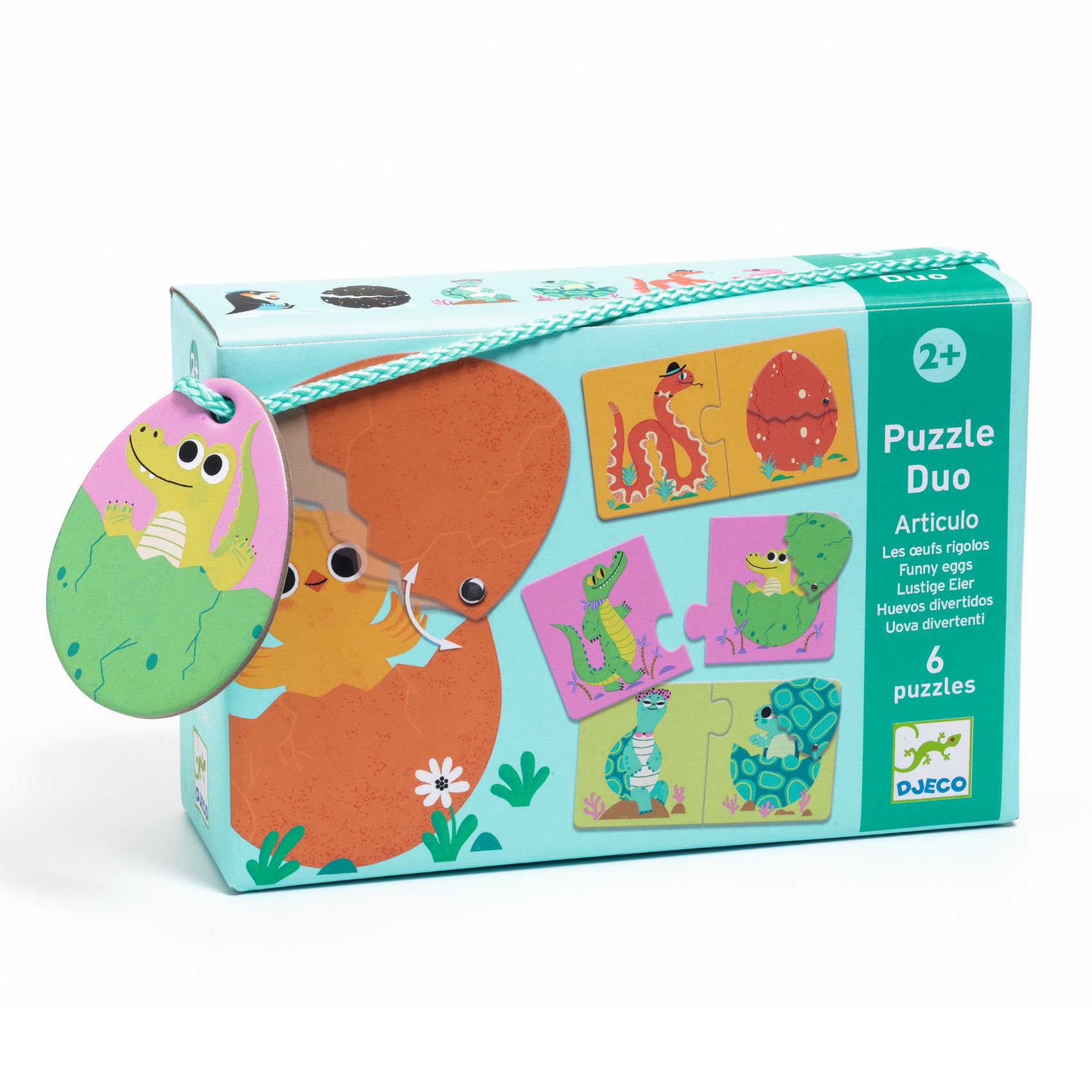 Djeco Funny Eggs Duo puzzle uova animali dai 2 anni FSC