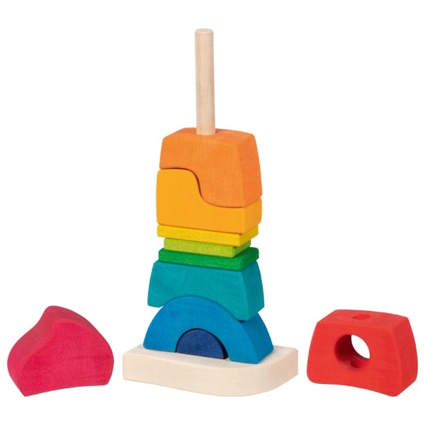 Goki Arcobaleno Castello Impilabile in Legno Montessori