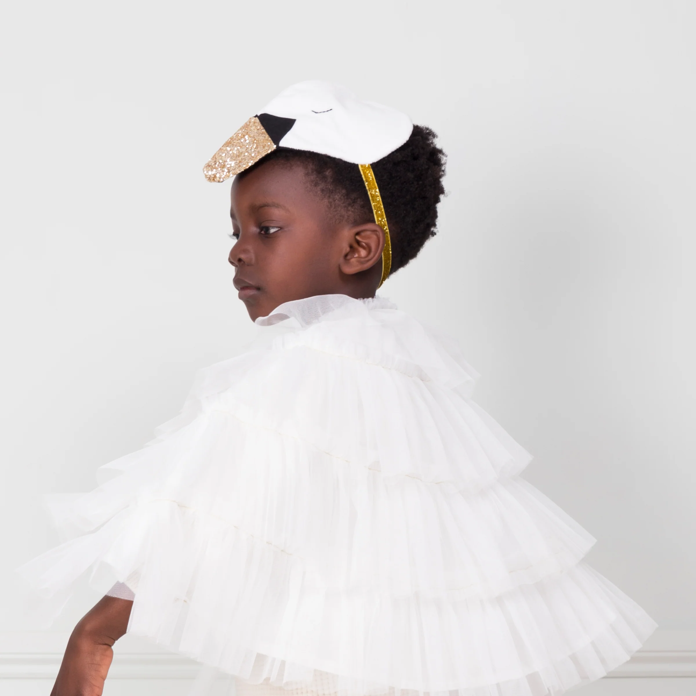 Meri Meri Cigno costume in tulle bianco ali e copricapo 3-6 anni