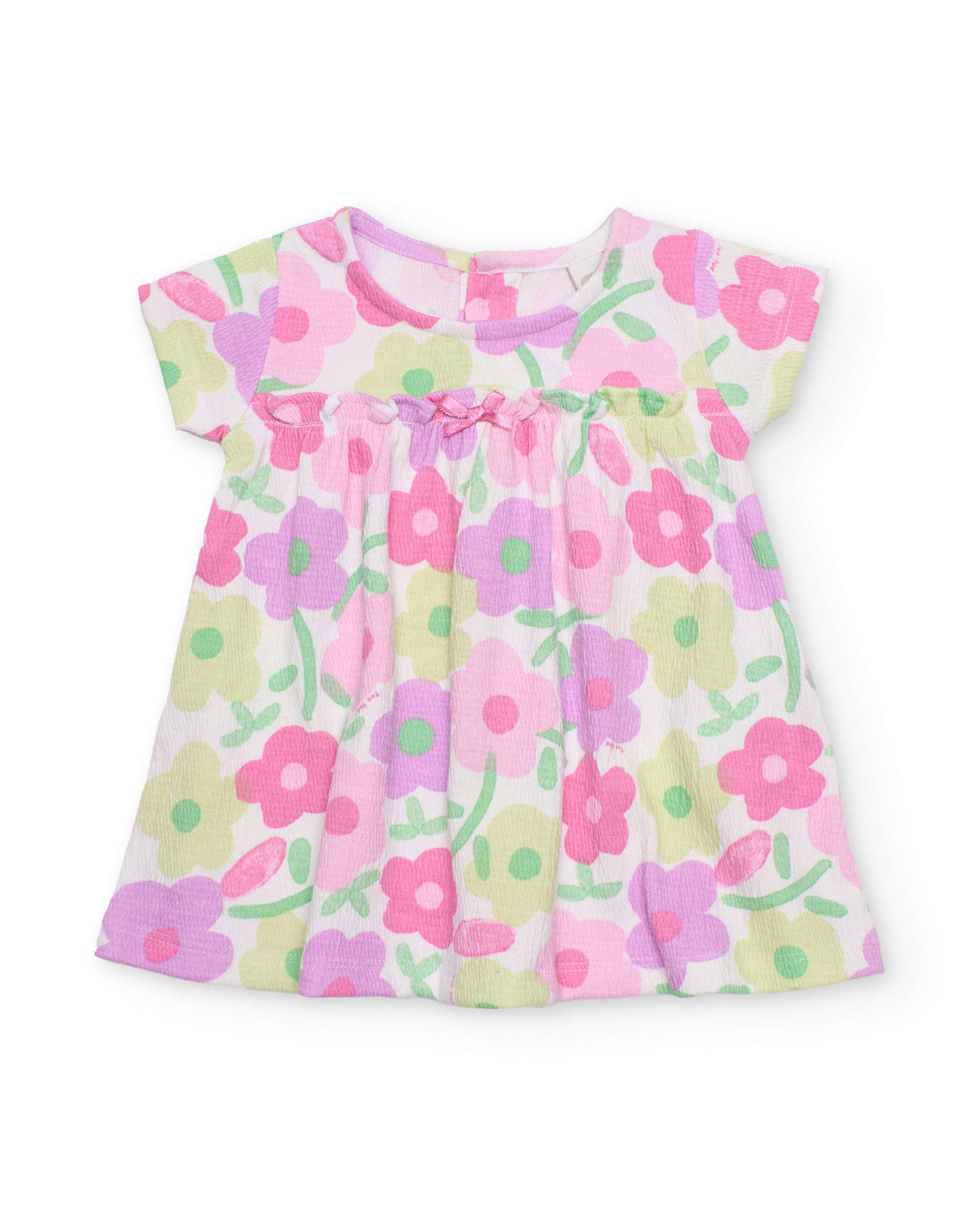 Tuc Tuc vestito neonata maglia floreale rosa con culotte