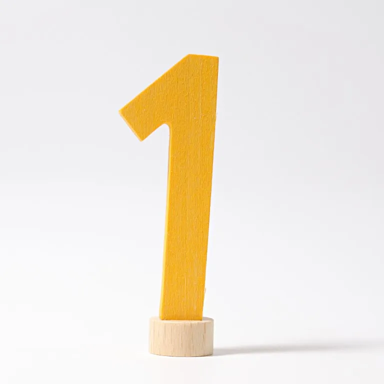 Grimm's numero 1 figura decorativa legno dipinta a mano