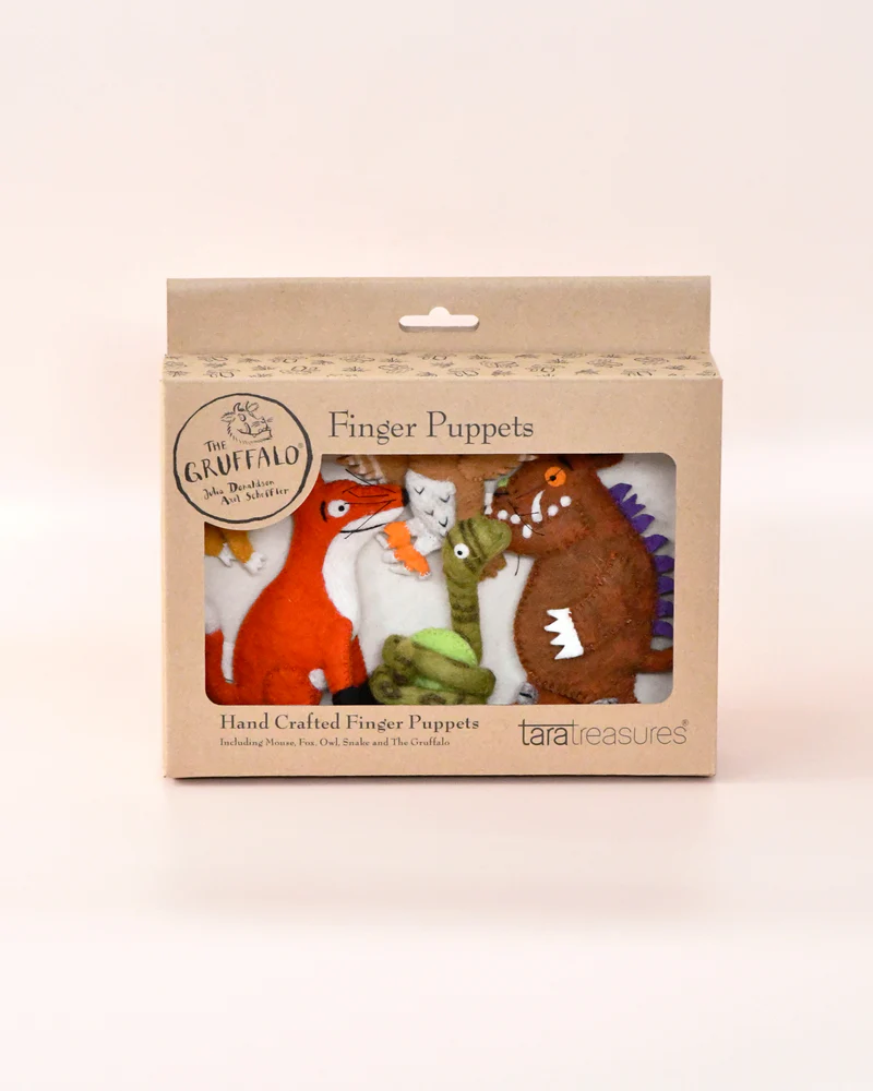 Tara Treasures Gruffalo marionette dito feltro
