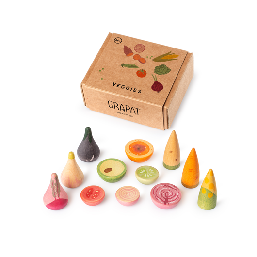 Grapat Rainbow Veggies verdure in legno 12 pezzi