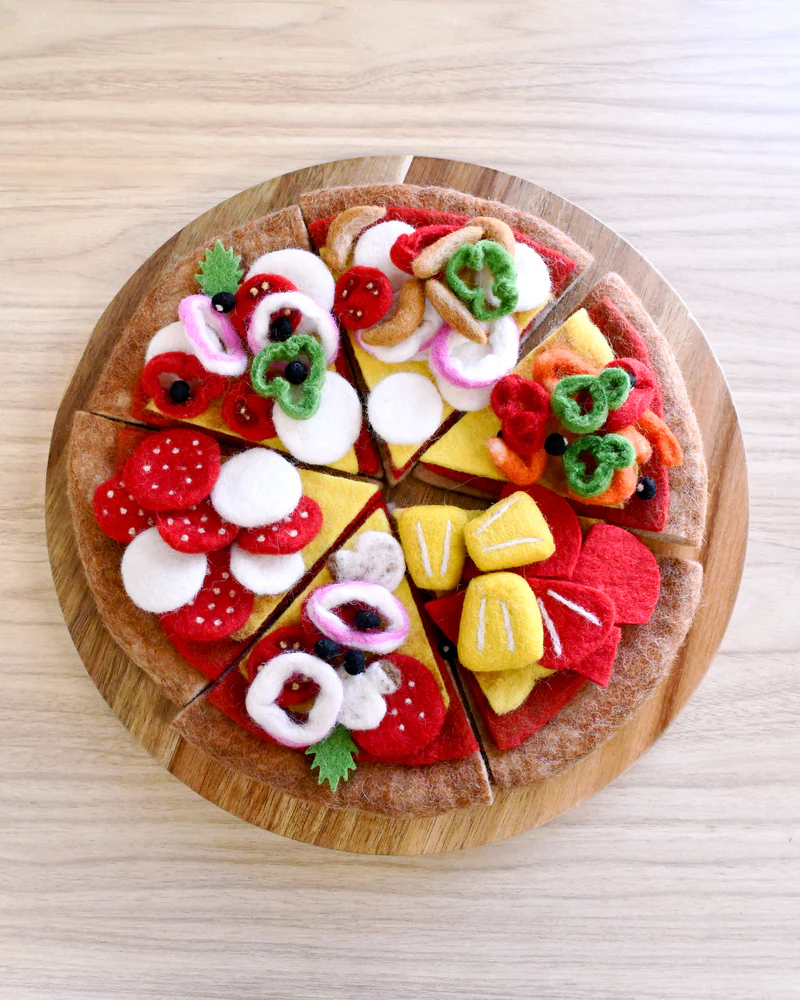 Tara Treasures pizza in feltro pollo BBQ gioco cucina