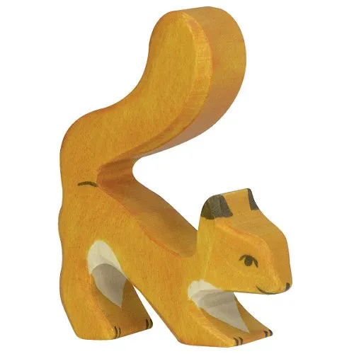 Holztiger Scoiattolo che Gioca figura in legno