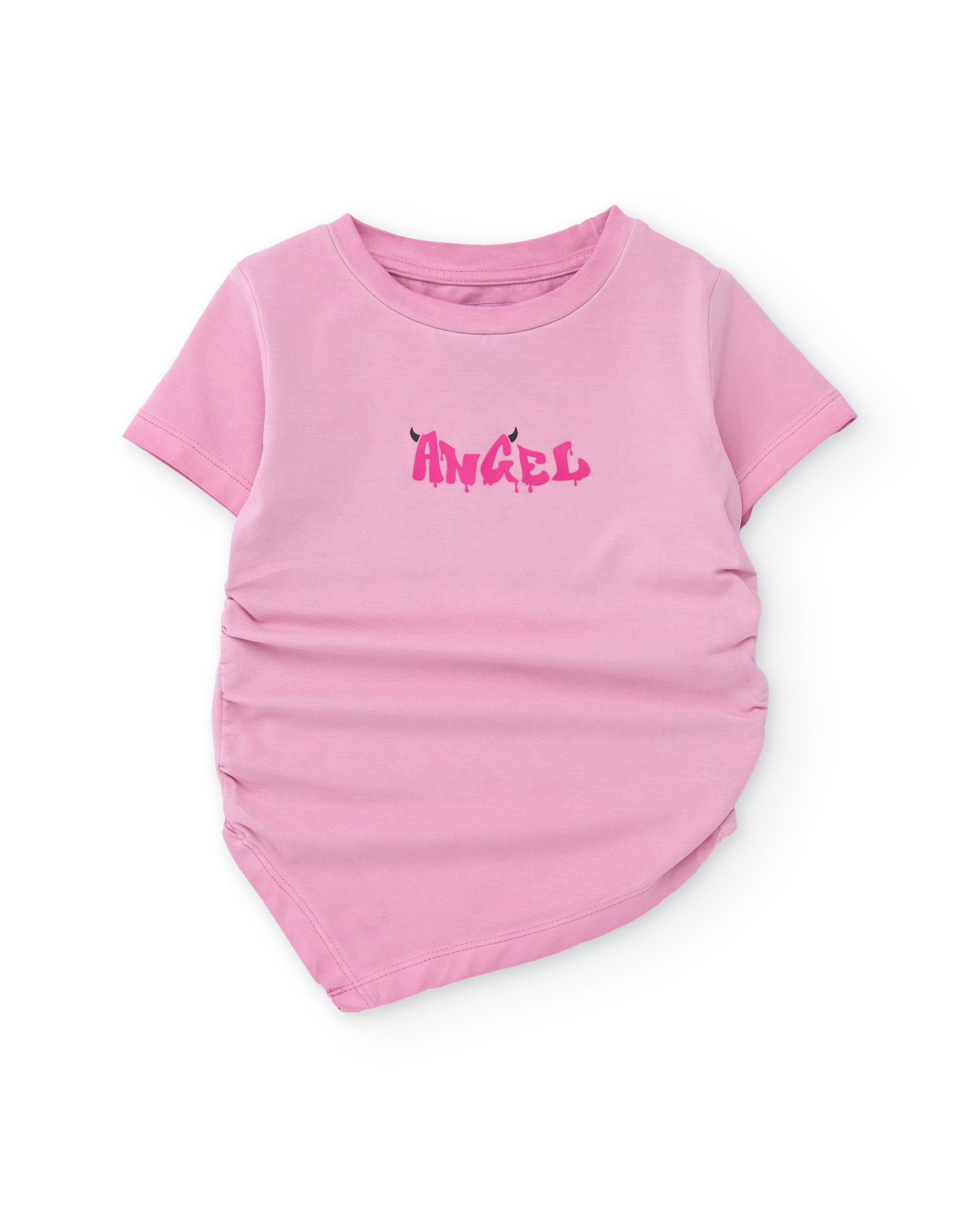 Tuc Tuc t-shirt bimba rosa arricciata maniche corte cotone