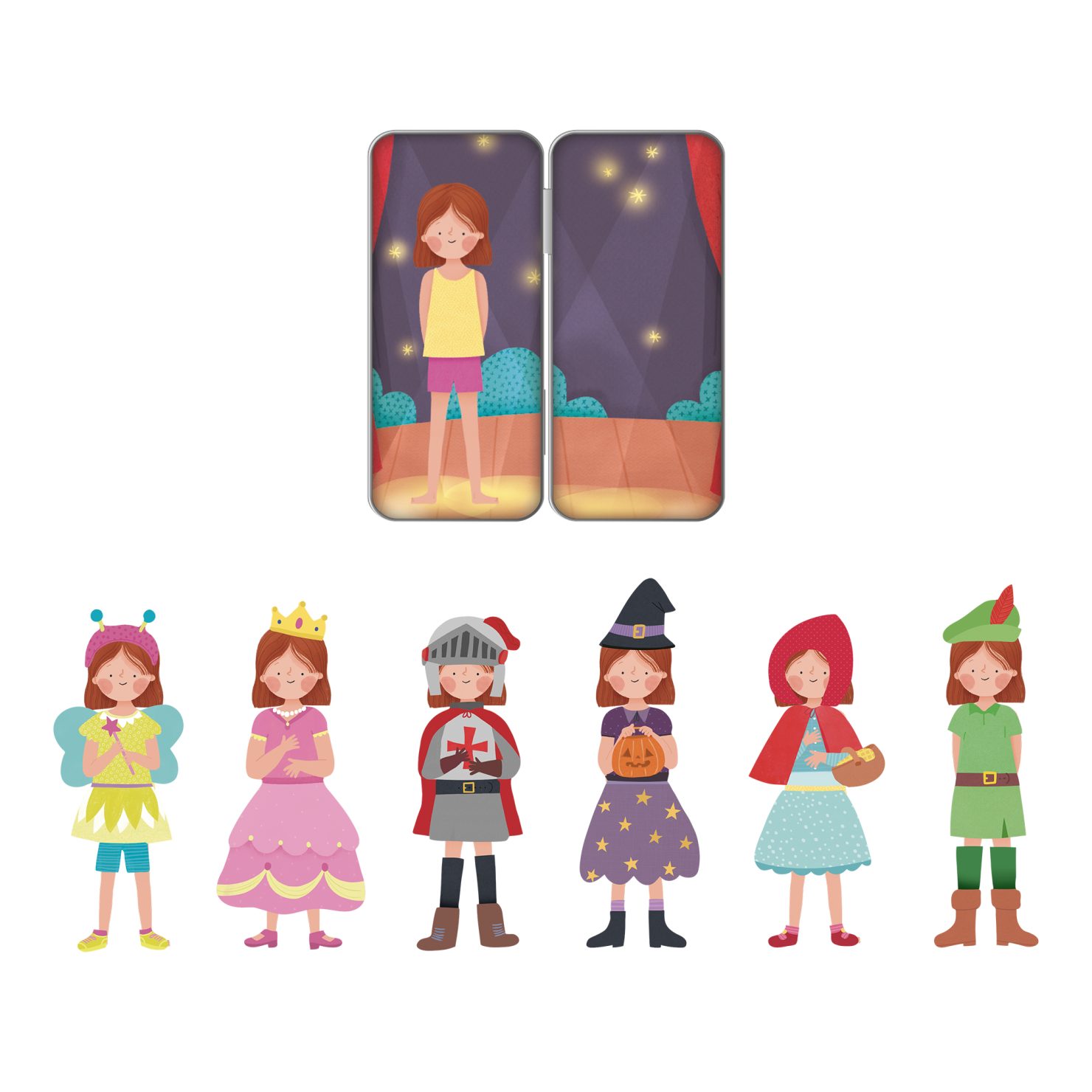 Apli Kids Mix&Match Teatro gioco magnetico 6 outfit