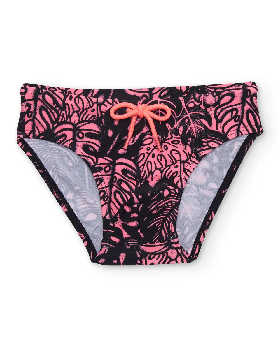 Tuc Tuc costume mare bimbo slip arancione nero
