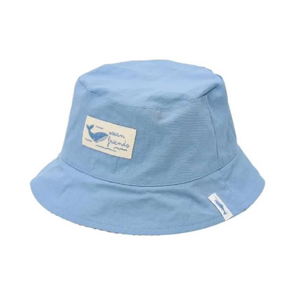 Little Dutch cappello sole bimbo reversibile blu righe 0-1 anno