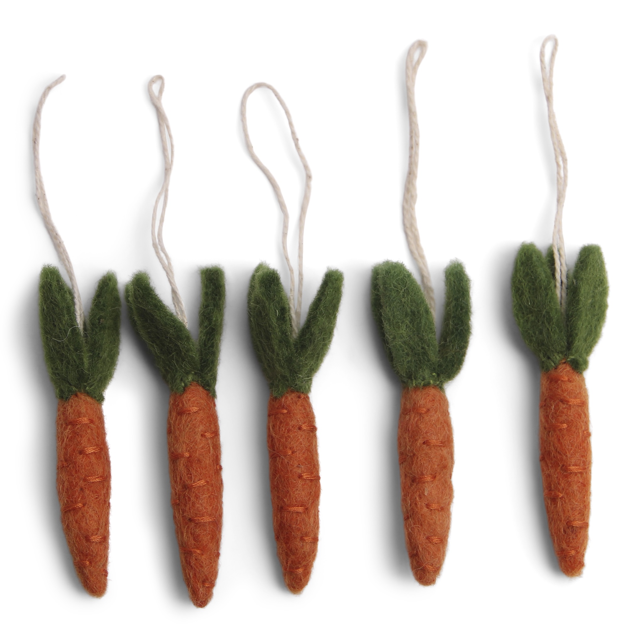 Gry & Sif Carote set 5 pendenti feltro lana