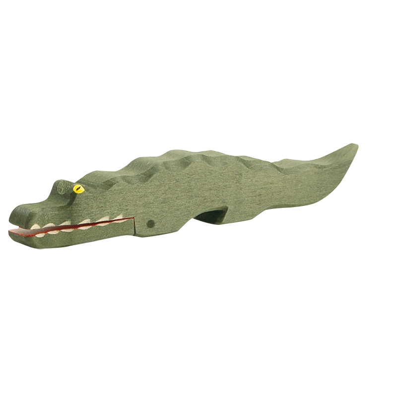 Ostheimer Figura Legno Coccodrillo 24 cm Massello