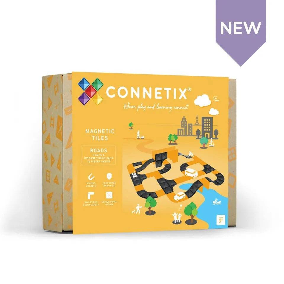 Connetix Road Pack costruzioni magnetiche 16 pezzi strade