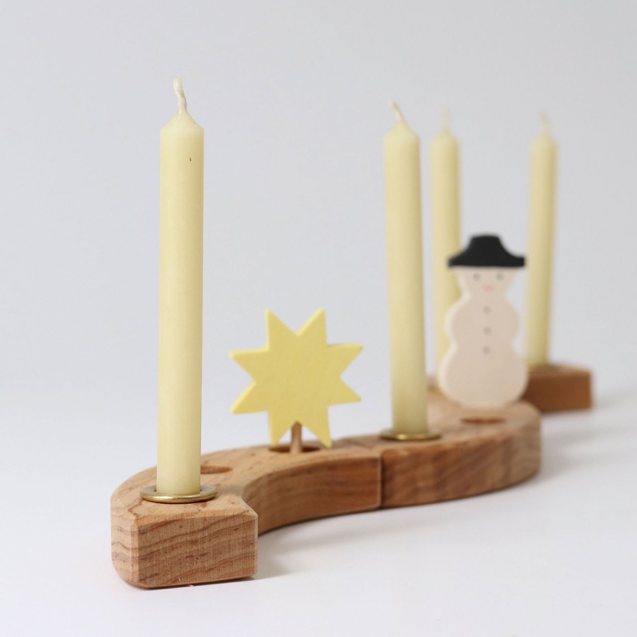 Grimm's set 12 candele crema 10% cera d'api 11 cm
