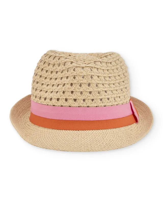 Tuc Tuc cappello bambina intrecciato beige nastro