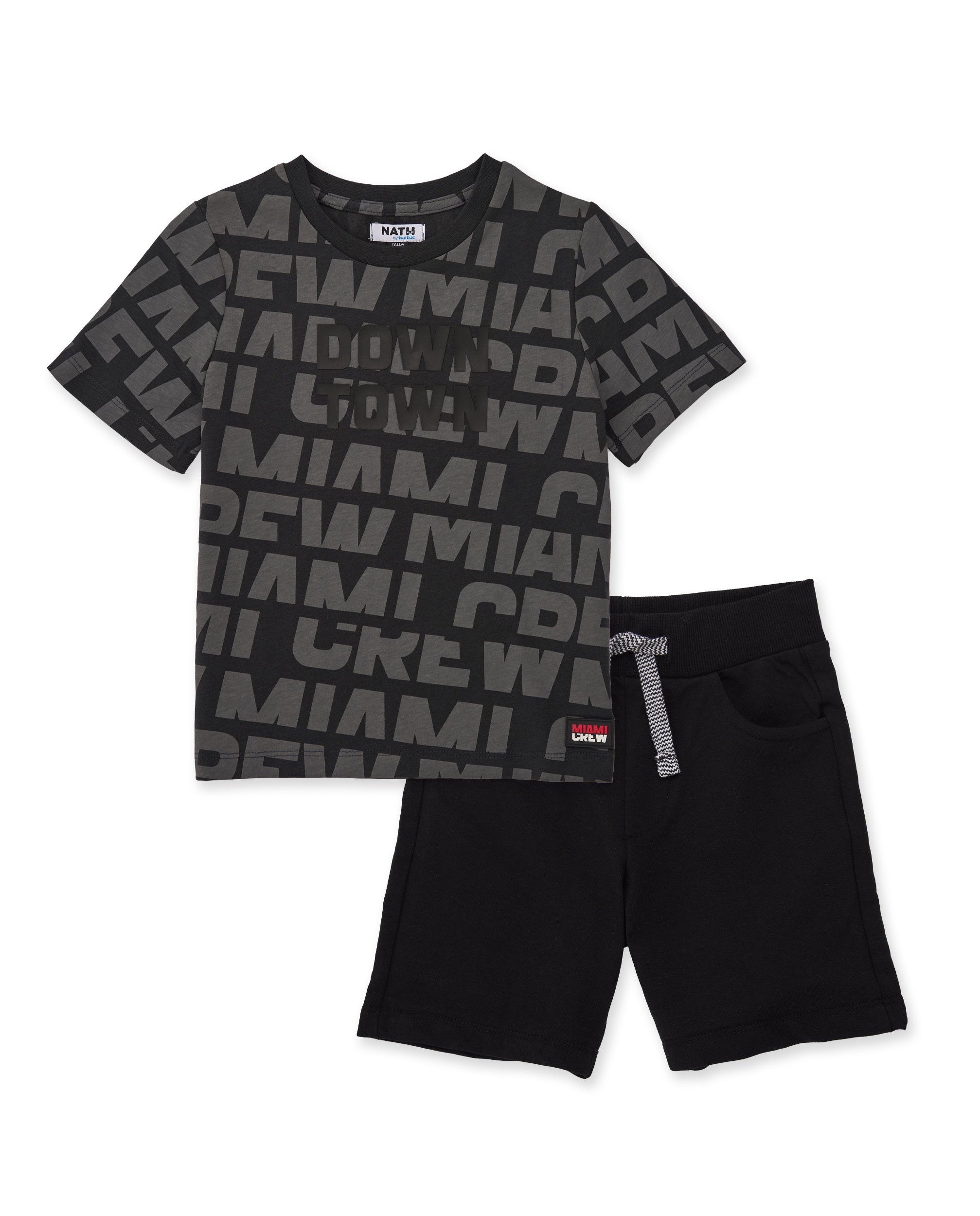 Tuc Tuc Completo Bambino Nero Maglia e Bermuda