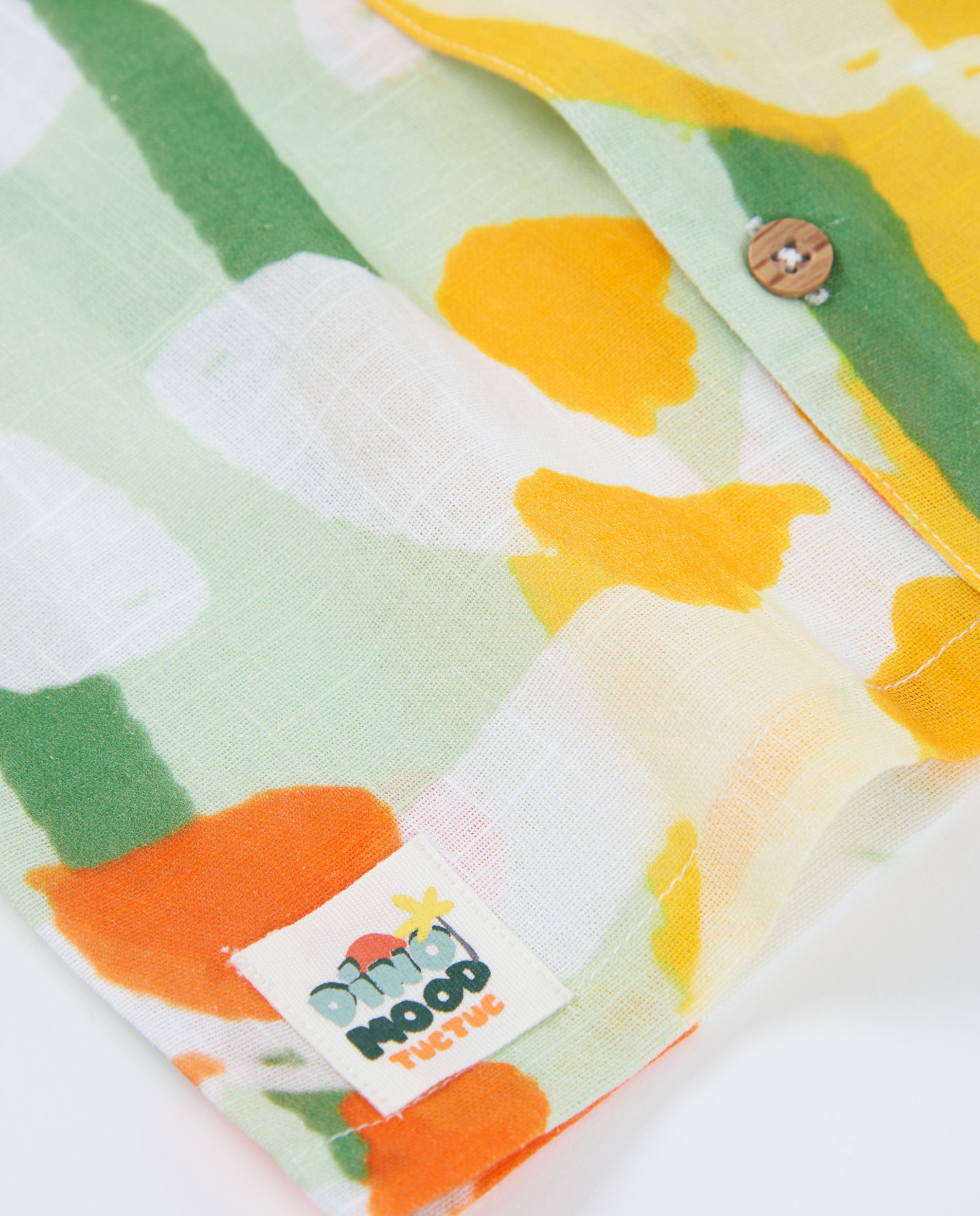 Tuc Tuc camicia bambino verde stampa artistica
