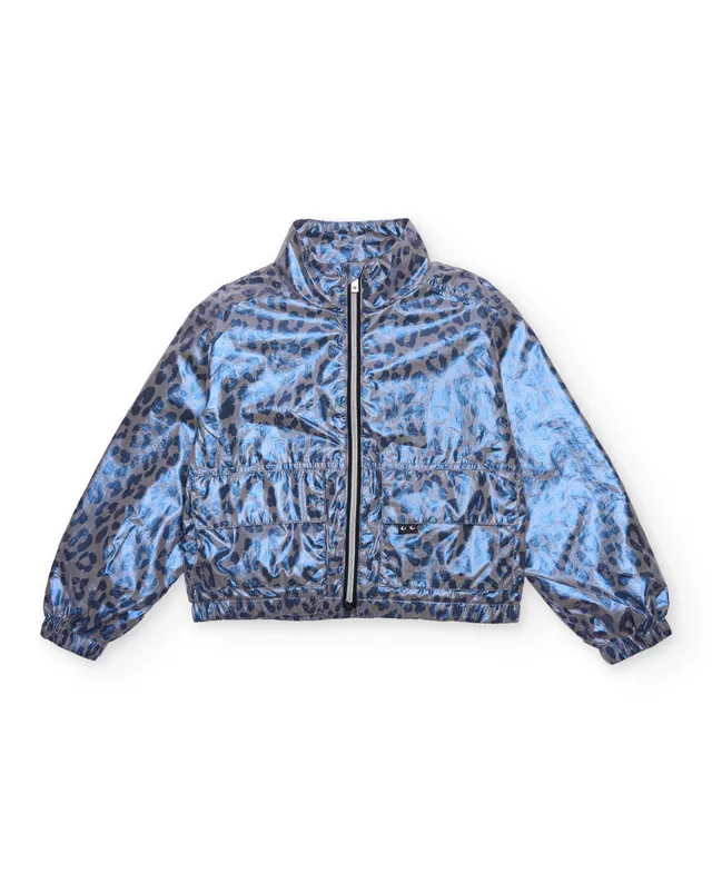 Tuc tuc giacca bimba lilla animalier collo alto