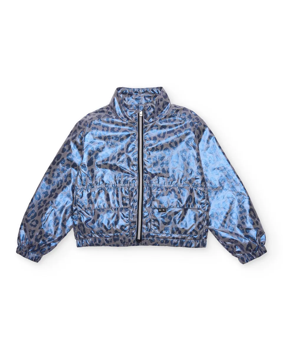 Tuc tuc giacca bimba lilla animalier collo alto