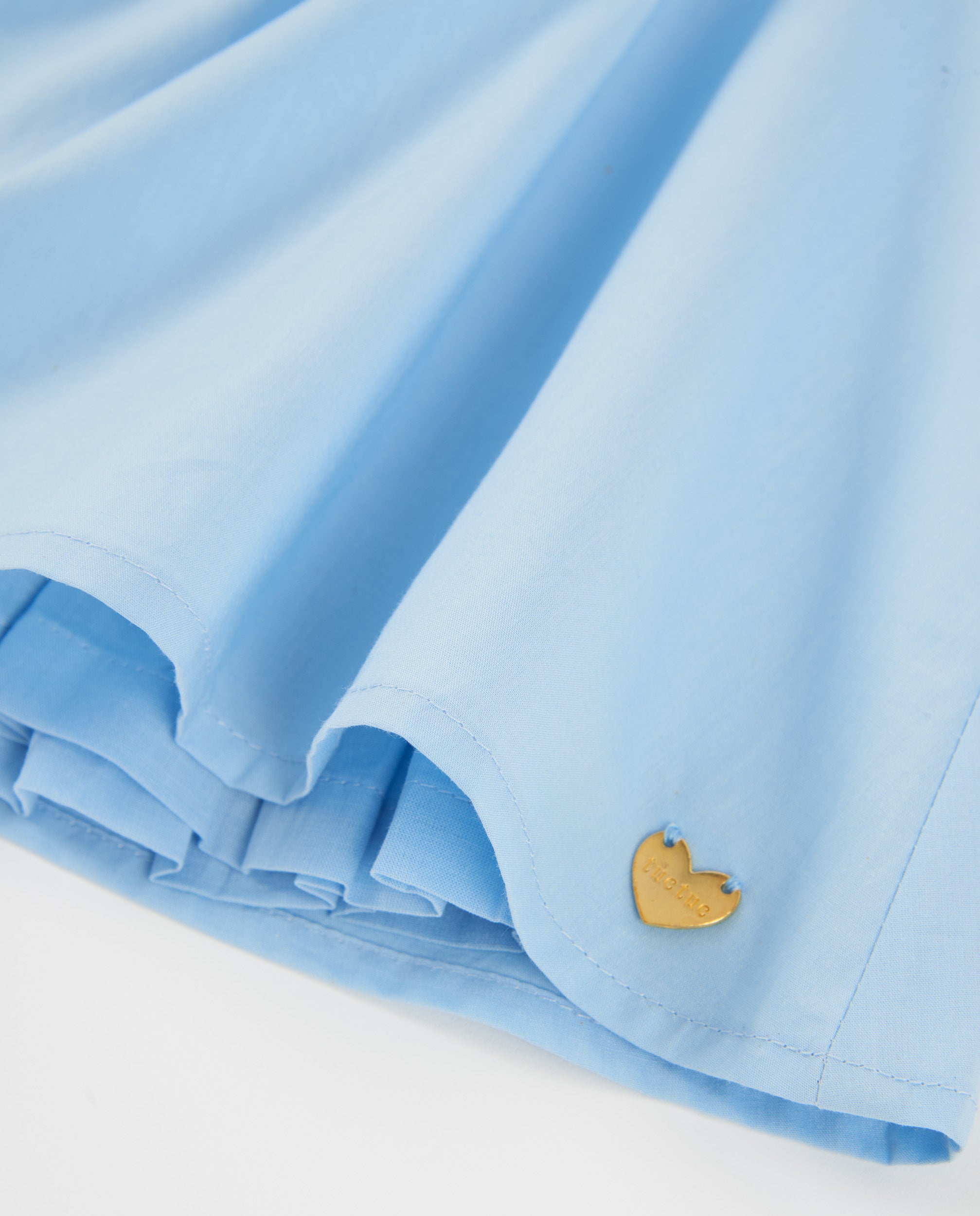 Tuc tuc Vestito bambina tessuto azzurro fiore