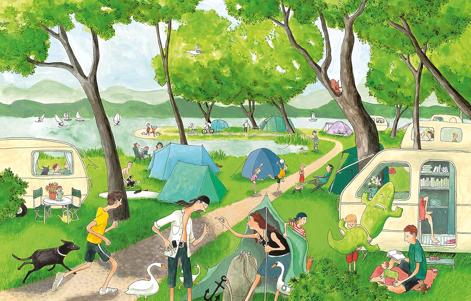 Pulce Edizioni Camping albo illustrato copertina rigida 4 anni