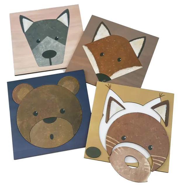 Egmont Toys Forest puzzle 4 animali foresta in cartone