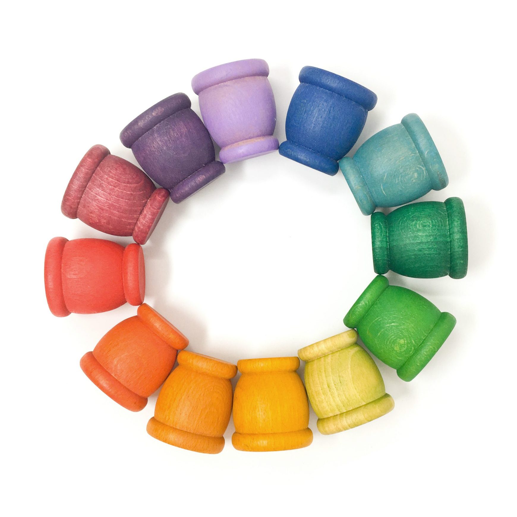 Grapat 12 porta uovo arcobaleno gioco legno 12 pezzi