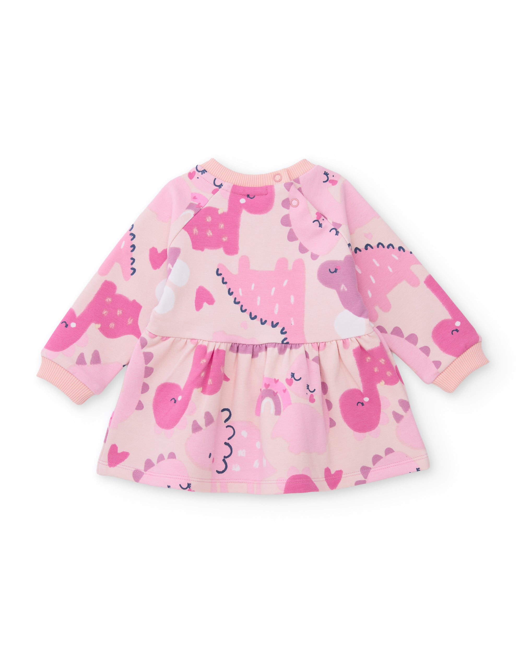 Tuc Tuc vestito neonata ciniglia dinosauro rosa