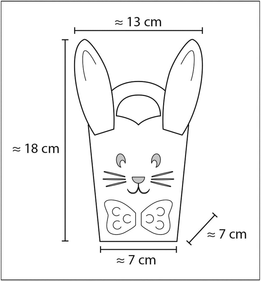 Ursus Coniglio kit creativo 5 cestini carta Pasqua