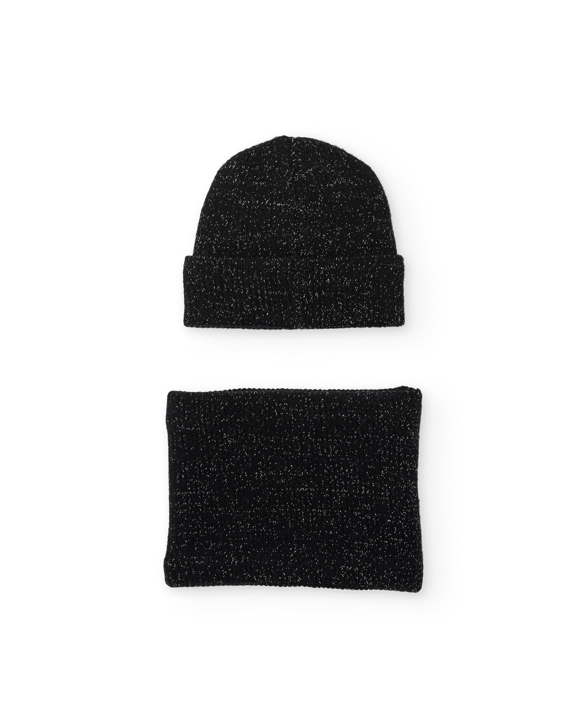 Tuc Tuc set bambina nero cappello scaldacollo